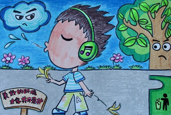 看图写话:《不要乱扔果皮》