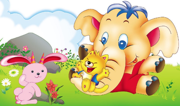 看图写话:大象真能干